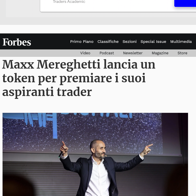 Maxx Token, Forbes elogia Maxx Mereghetti